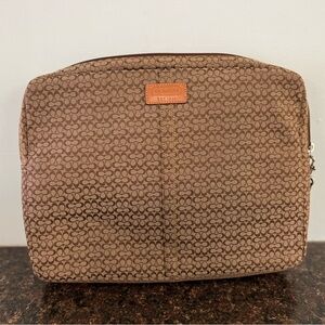 Authentic Coach Signature print laptop case